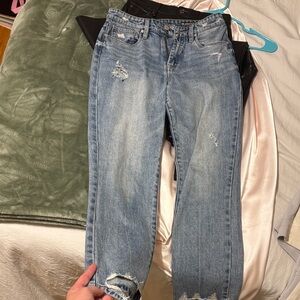 Blank NYC Light Blue Distressed Straight Leg Jeans